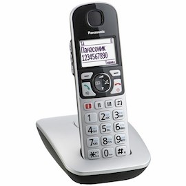 სახლის ტელეფონი Panasonic KX-TGE510RUS cordless telephone silver